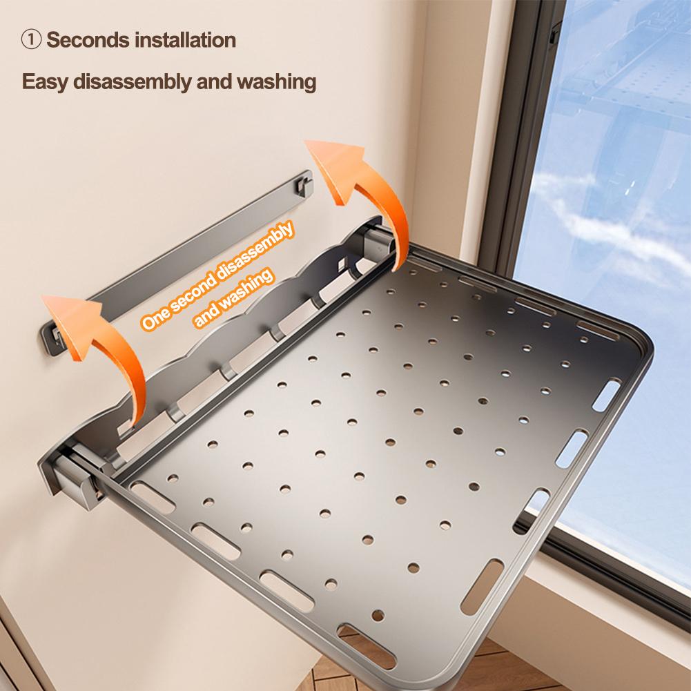 Foldable Wall-mounted Shelf For Bathroom Toilet Kitchen Retractable Laundry Drying Storage Racks Gap Shelf For Bathroom Balcony