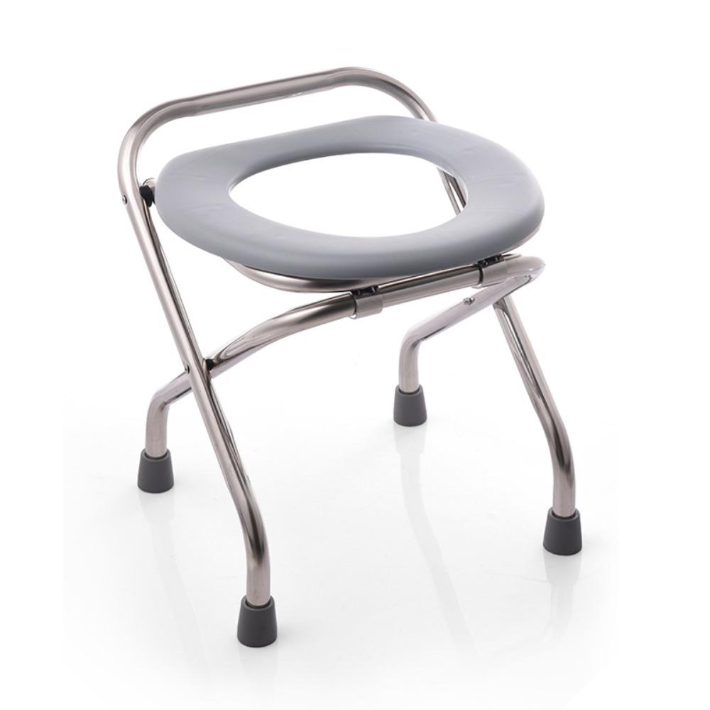 Stainless Steel Portable Toilet Seat O-Shaped Elderly Toilet  for Camping Hiking Trips