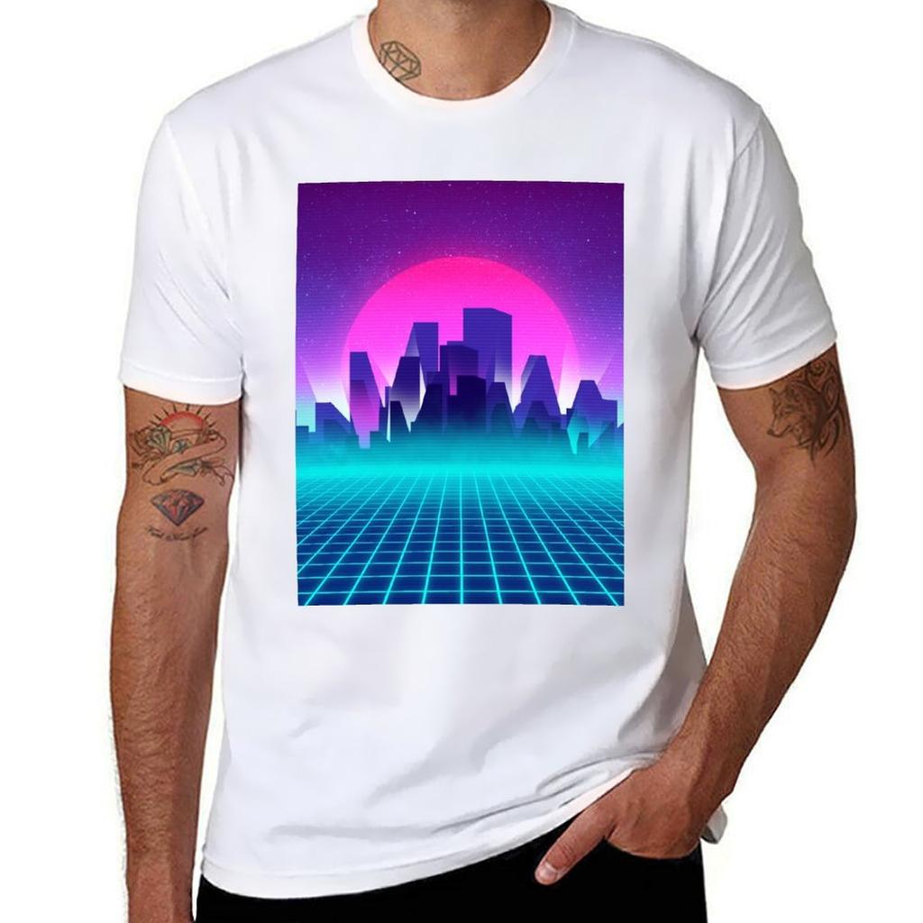 80s Retrowave Midnight T-Shirt Casual Streetwear Short Sleeve Tee