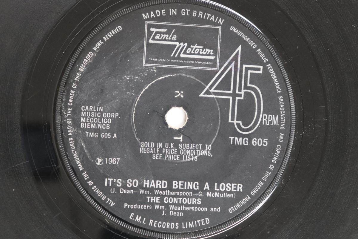

7-дюймовая пластинка CONTOURS - It s So Hard Being A Loser / Your TMG605 TAMLA MOTOWN 1967 UK Соул/Фанк Б/У