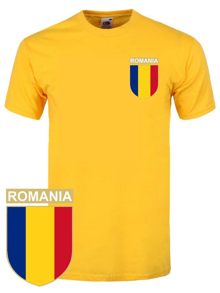 Romania Football T-Shirt Top | 2026 Cup Yellow Sport Flag Inspired T Shirt Tee