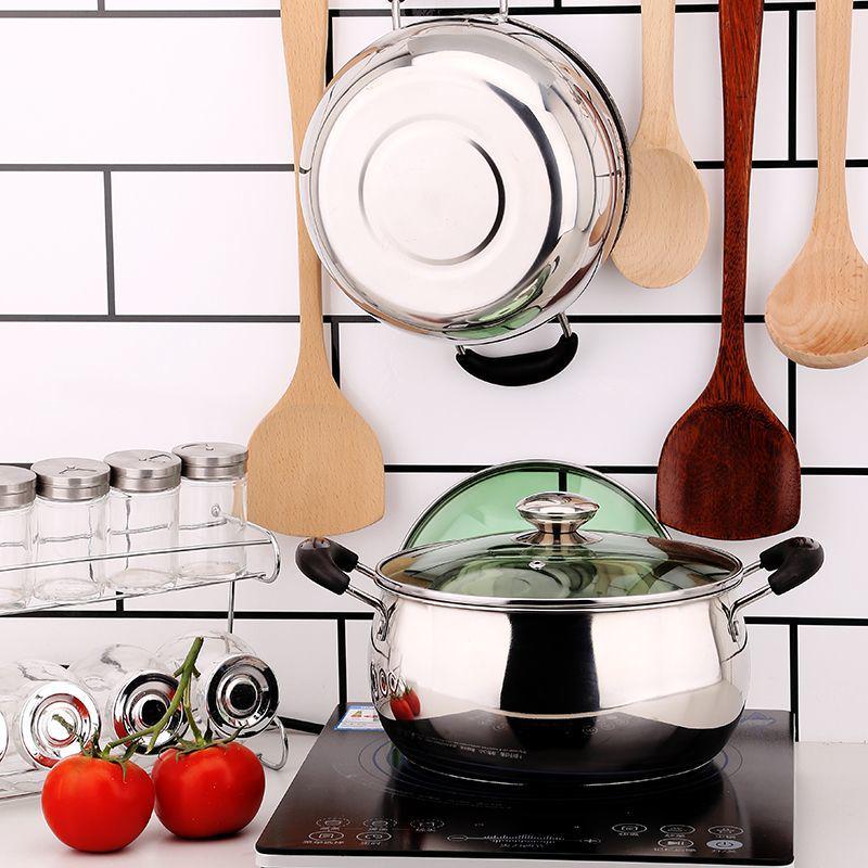 Extra Thick Large Capacity Stainless Steel Soup and Stew Pot for Induction Cookers