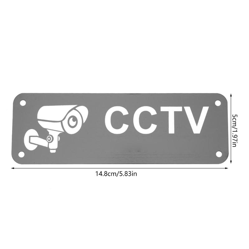 Kamera bezpieczeństwa CCTV Znak ostrzegawczy „W trakcie pracy” Metal odporny na rdzę Uchwyt z nadrukiem UV