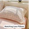 Exquisite Lace Crinkle Gauze Cotton Summer Quilt Skin-Friendly Washable Multi Size Bedding For Cozy Bedroom Summer Sleeping