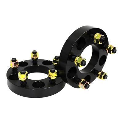 Durax Wide Tread Spacers, 25mm, PCD100, 5H, M12mm X P1.5mm, Set of 2 (Black)
