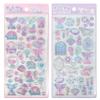 Hapila Kyunpuru Bubble Seal Mermaid Aurora Foil Stamped Set 3D Stickers Puffy Glittery Transparent STC902 2-Piece