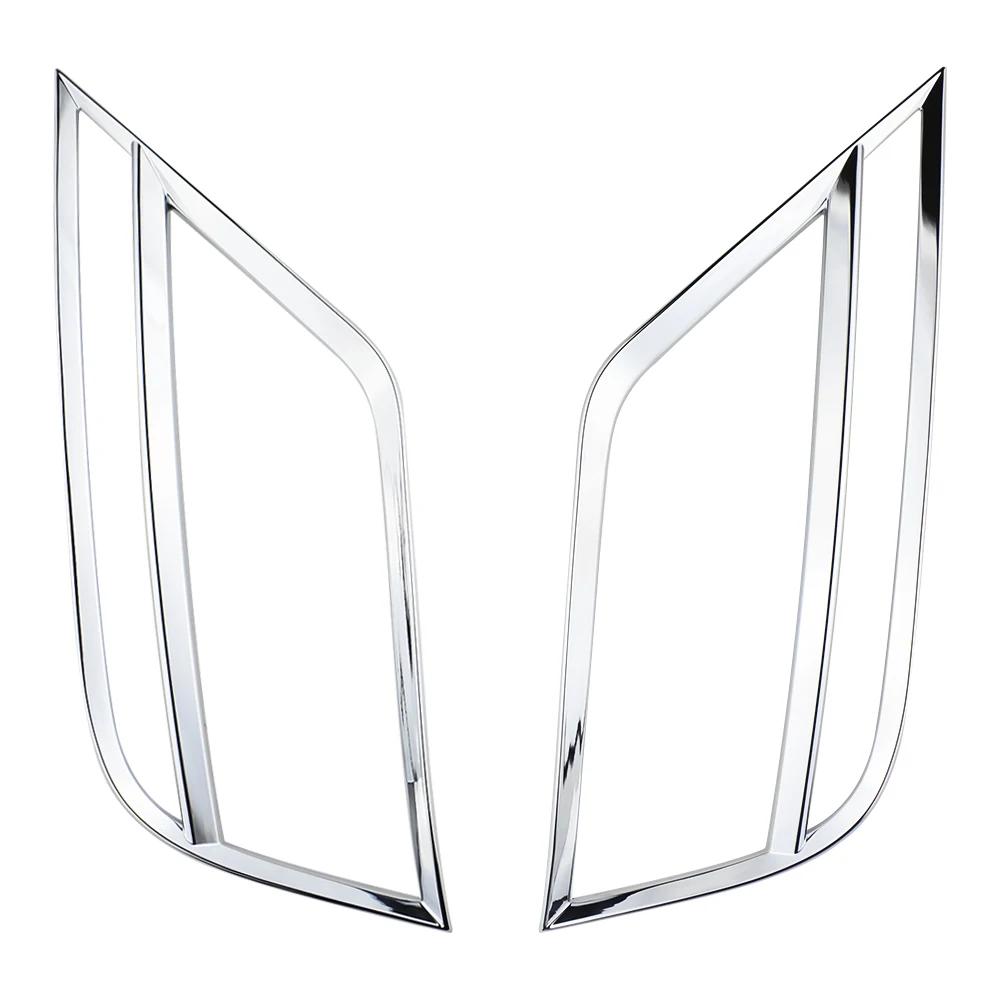 

For Volkswagen VW T-ROC Troc 2018 - 2025 Rear Fog Light Trim 2Pcs Back Fog Lamp Frame Cover Sticker Car Styling Accessories срібний