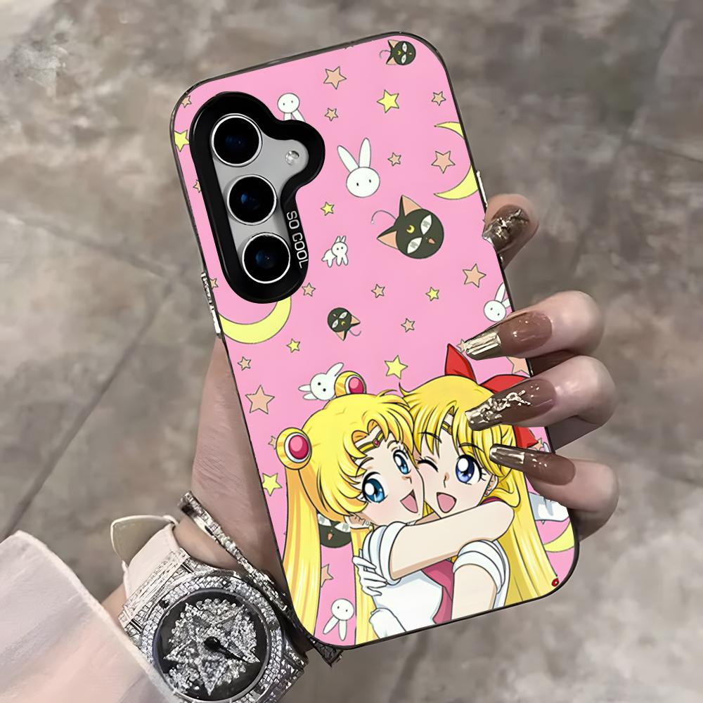 Anime S-Sailors Moons Handyhülle Für Samsung S25 Ultra S23 S22 S21 S20 Ultra Plus S24 Fe A54 A55 Farbe Silber Hülle