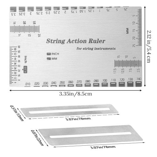 TAORAYO String Height Gauge, Guitar String Height Ruler, Measuring Tool for Fingerboard Protection, Fingerboard Grinding, Repair Tool, Maintenance Too