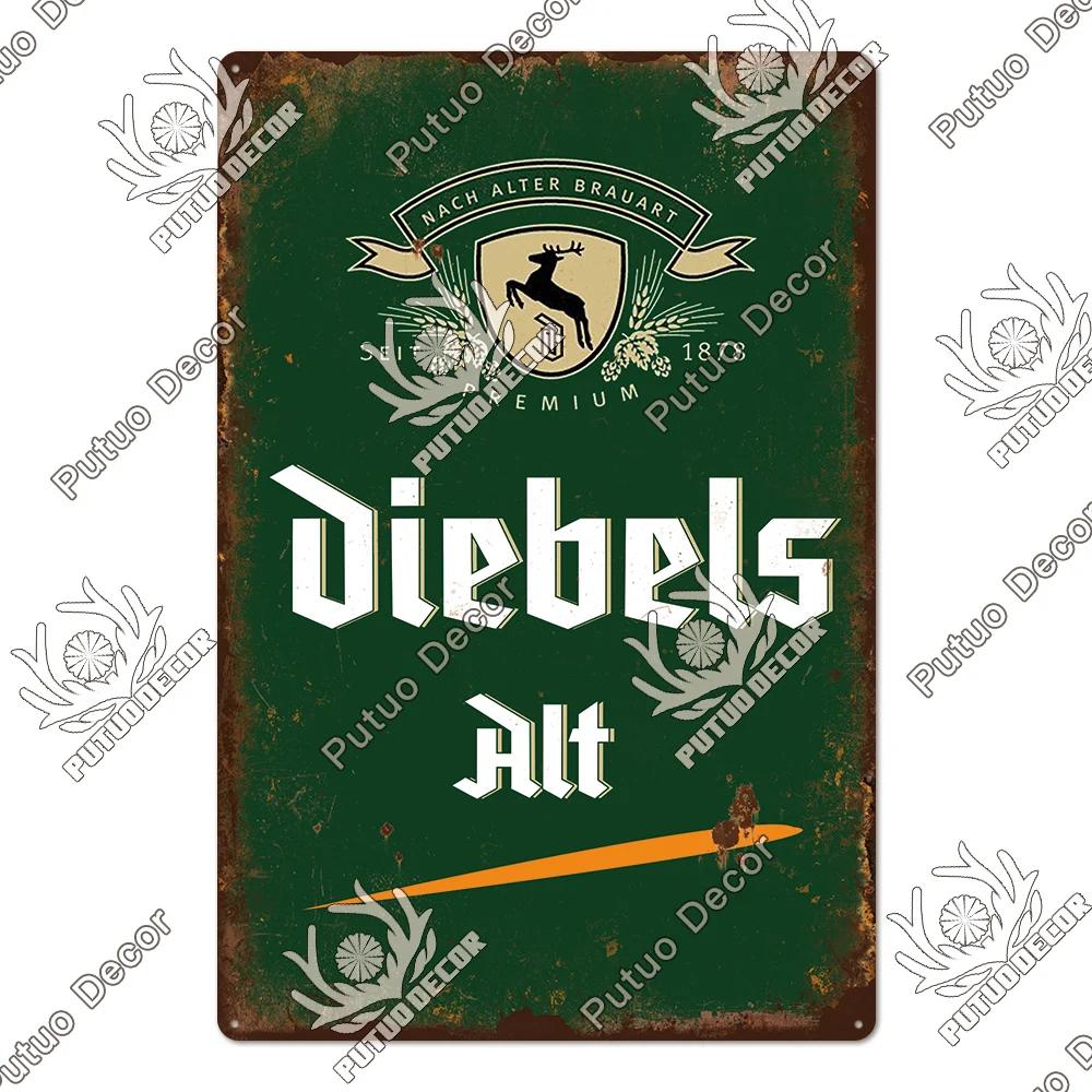 Putuo Decor Germania Beer Brand Metal Sign Plaque Metal Vintage Tin Sign pentru Bar Pub Man Cave Kitchen Club Bar Wall Decor Home