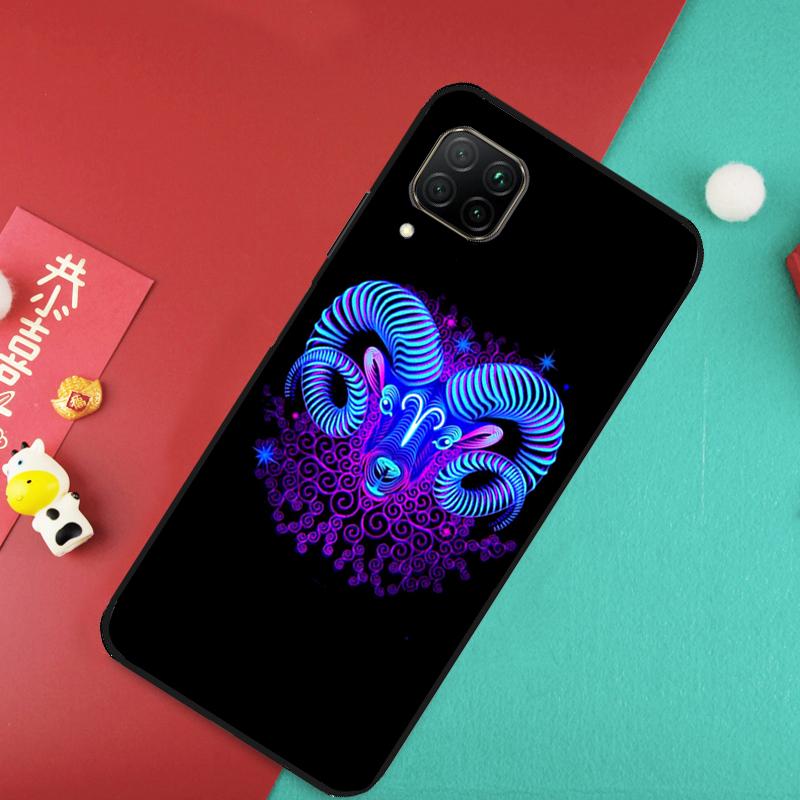 Neon Zodiac Signs For Huawei Nova Y73 Y70 Y72 Y60 Y90 Y61 Y91 8i 7i 11i 12i 12s 9 10 SE P20 P30 P40 Lite Case
