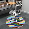 1pc Colorful Waves Office Round Rug, Non-slip, Soft and Durable Office Rug for Interior Decoration, Perfect for Office, Beautiful Decoration yy2603230
