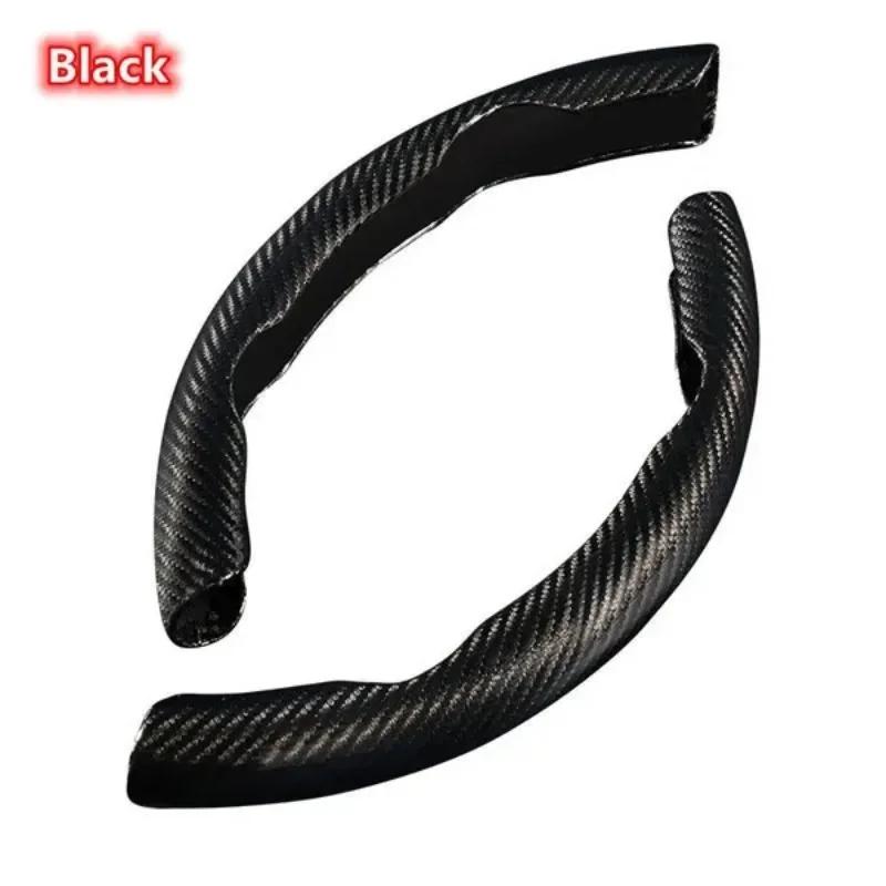 One Pair Car Steering Wheel Cover Wear Resistant Carbon Fiber Pattern Universal Car Steering Wheel Cover