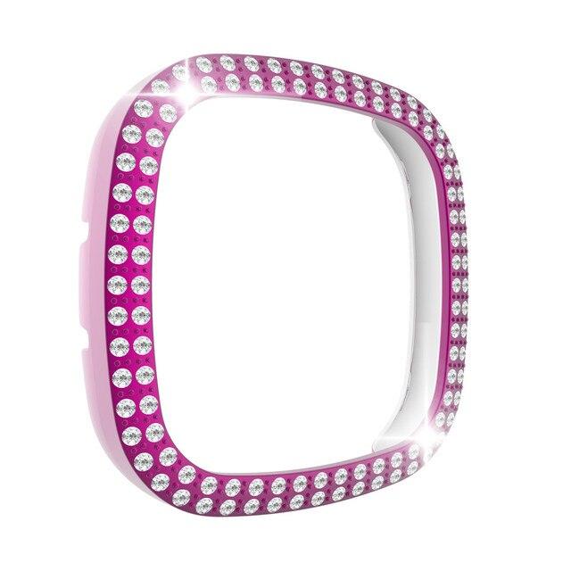 

Чехол для ПК с бриллиантами для Fitbit Sense Versa 3, чехол для часов, блестящий защитный чехол, жесткий бампер Fitbit Versa3, аксессуары fitbit sense/versa3 фиолетовый