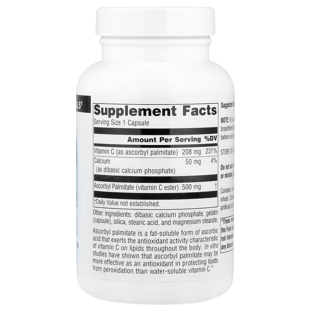 Source Naturals Ascorbyl Palmitate 500mg, 90 Capsules