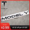 Autoaufkleber 2025 Neu Tesla 1 Stück ABS 3D Buchstaben ModelY Logo Chrom Schwarz Aufkleber Auto Heckklappen Abzeichen Emblem Für Tesla Model Y Au