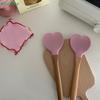 Love Silicone Spatula Heart-Shaped Wooden Handle Baking Spatulas Kitchen Utensils Making Cake Baking Tool