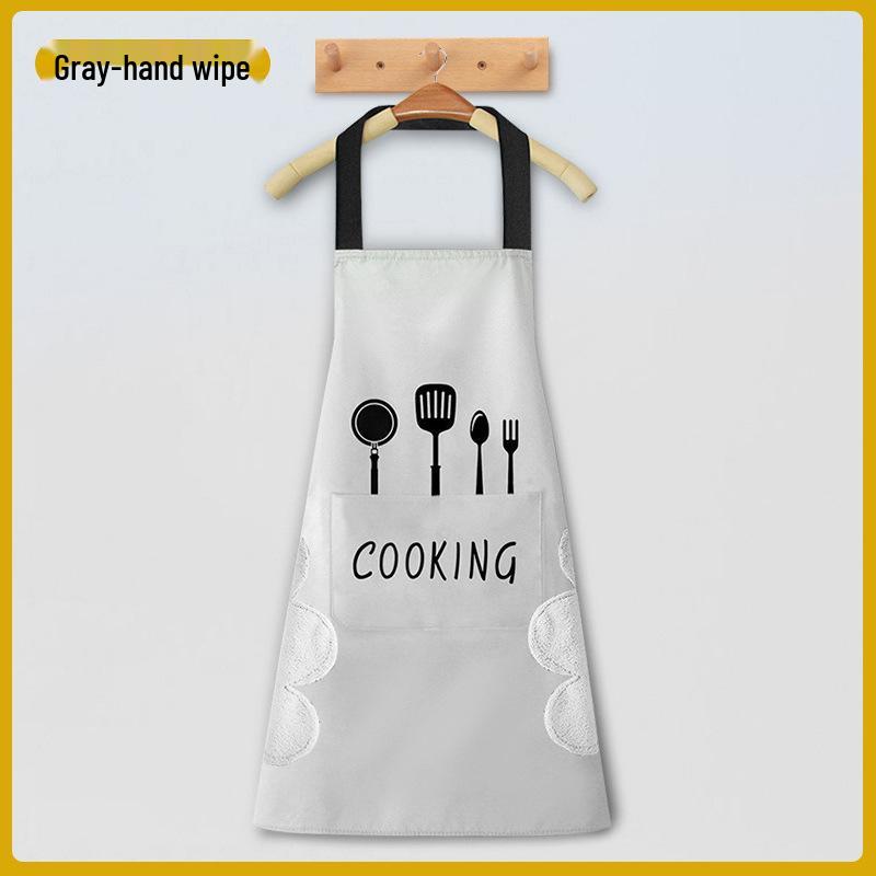 Waterproof & Oil-Proof Kitchen Half-Body Apron - Light Luxury Korean Style for Cooking.