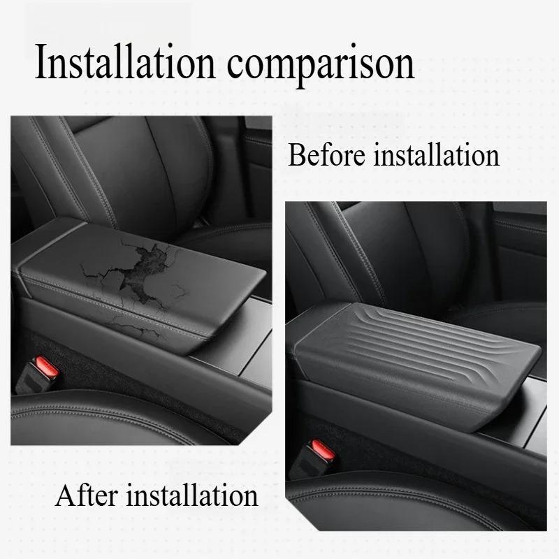 Armrest Box Protective Cover for Tesla Model Y Juniper 2025 TPE Arm Rest Pad Cover Center Console Protector Interior Accessories