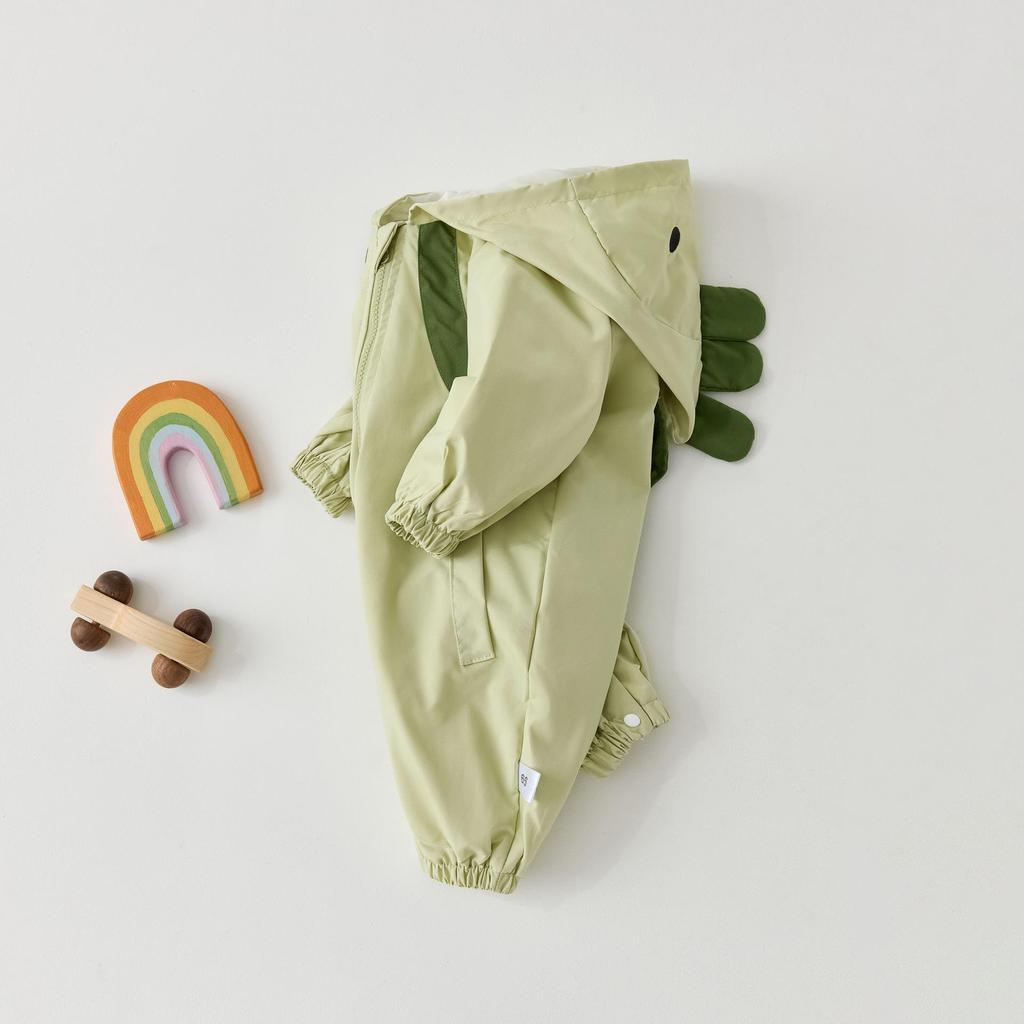 Spring & Autumn Baby Hooded Windbreaker Jacket - Long Sleeve Onesie for Newborns