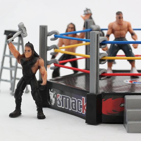 1 Set Wrestling Playset Realistic DIY Mini Wrestling Action Figure Play Set for Kids