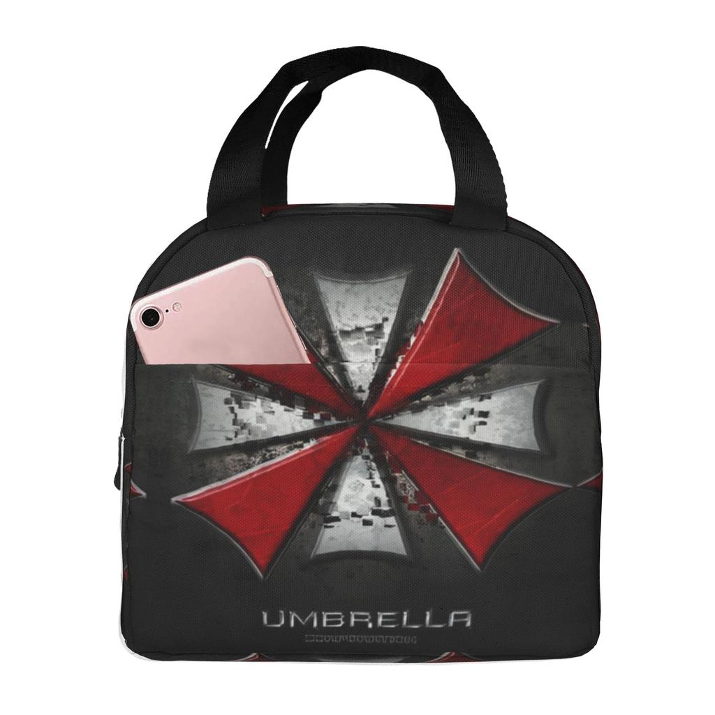 Custom Corporation Umbrellas Insulated Lunch Bag for Work School Horror Video Game Leakproof Thermal Cooler Lunch Box Men Women