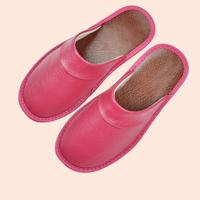 Роскошные мужские домашние тапочки ручной работы из коровьей кожи весенние мягкие удобные черные и коричневые домашние тапочки на плоской подошве для спальни мужская обувь 42 старый розовый 1790₽