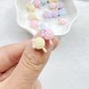 30Pcs New Cute Resin Cartoon Bow Shaped Lollipop Series Flat Back Manicure Parts Embellishments For Hair Bows Accessories