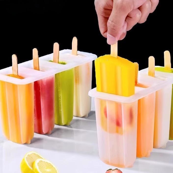 Ice Cream Mold Reusable Kids Popsicle Maker Creative Frozen Treat Kit for Home Kitchen Dessert Tools
