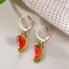 New Red Strawberry Cherry Dangle Earrings For Women 3D Simulated Fruit Lemon Cherry Watermelon Earring Party Jewelry Gifts