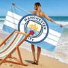 Man City Print Beach Towel, Large Soft Quick Dry Towel for Beach Camping Swimming