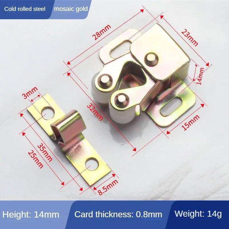 

10 шт. двойные роликовые защелки для винтажных шкафов, замки-защелки для шкафов, ящиков, мебельная фурнитура, аксессуары