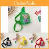 Adorable Korean Style Children's Crossbody Bag Cute Bear Design Lightweight Canvas