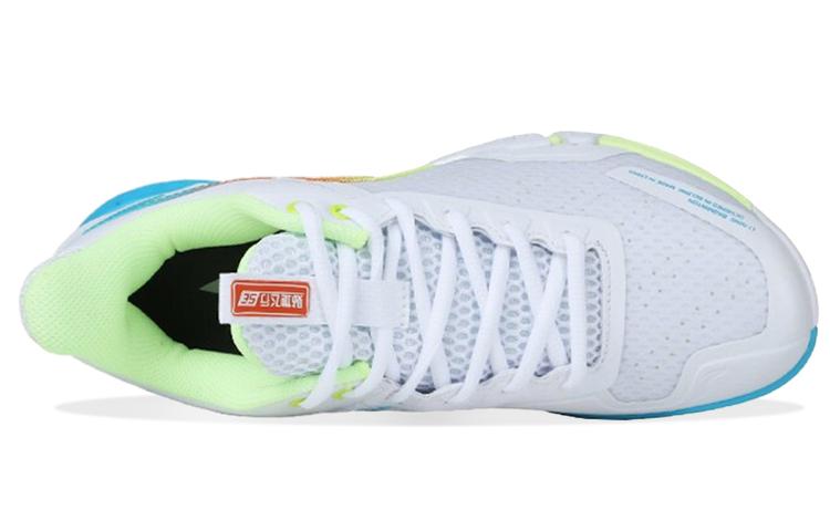 Li Ning Badminton Shoes Unisex Low Top Standard White/Yellow/Blue AYZS014-2