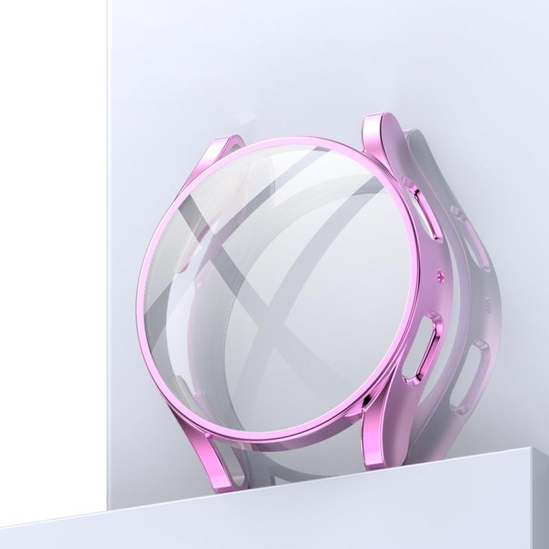 Full Coverage Tempered Glass Hard PC for Case Shockproof Watch Bumper for Shell for Watch 5 40mm for Smart Watch