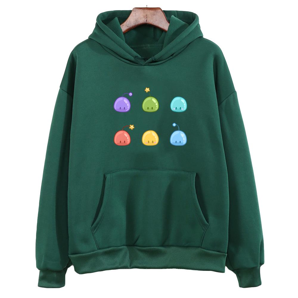 Stardew Valley Slime Print Clothing Cute/kawaii Graphic Hoodies FeUnisex/Unisex Autumn Long Sleeve Sweatshirts Soft Fleece Pullovers