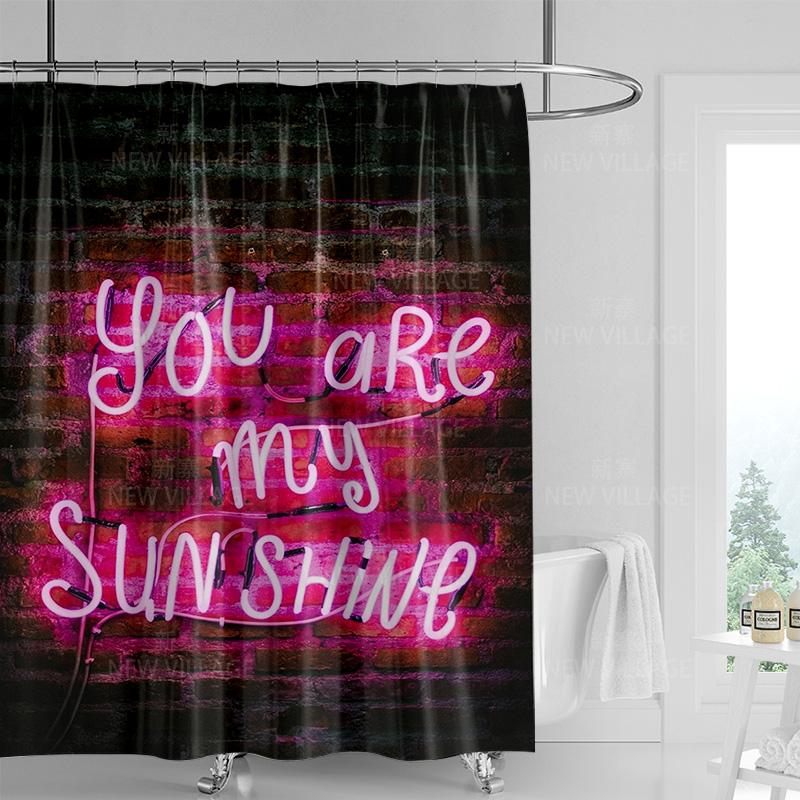 

Relaxing Floral Shower Curtain Pink Green Boho Decor for Bathroom Water Repellent Fabric Easy Installation with Rings (180x240cm 90x180cm