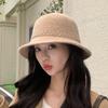 Autumn and Winter Korean Style Warm Ear Protection Knitted Fisherman Hat Sunshade Bucket Hat Korean Style Fashion Versatile Basin Hat