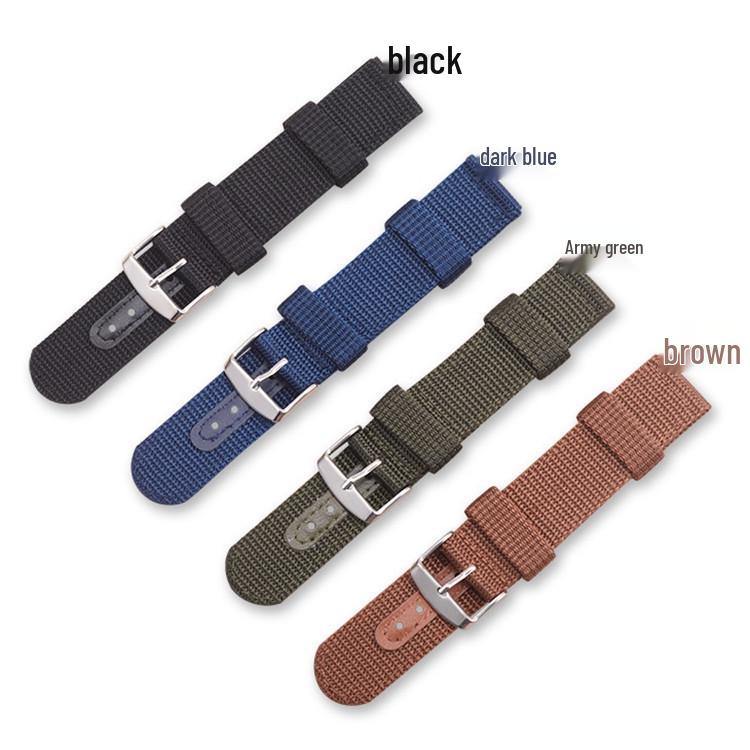 

Breathable Nylon Watch Strap for Samsung S3 - Compatible with 20mm & 22mm Sport Models 20mm Navy Blue