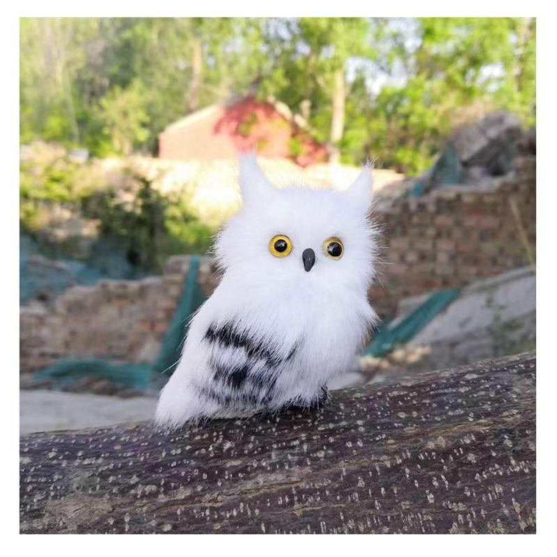 Owl Plush Toy Realistic Stuffed Animal Ornament For Christmas Tree Kids Props Plush Owl Decor
