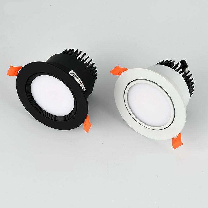 4 Types Dimmable Recessed LED Downlights 5W 7W 9W 12W 15W 18W COB LED Ceiling Lamp Spot Lights AC110-220V Round LED Panel Light
