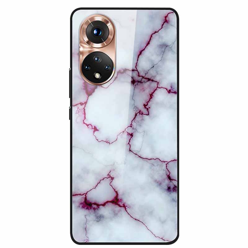 For Honor 50 Case Marble Tempered Glass Back Cover Hard Case For Huawei Honor 50 Pro Phone Cases NTH-AN00 NTH-NX9 Fundas Coque