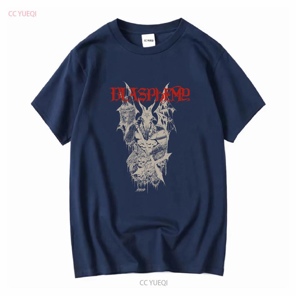 Blasphemy Black Metal Band T Shirt Fullsize S 5XL vintage Washed designer clothes Unisex homme fashion Top For Everyday Wear