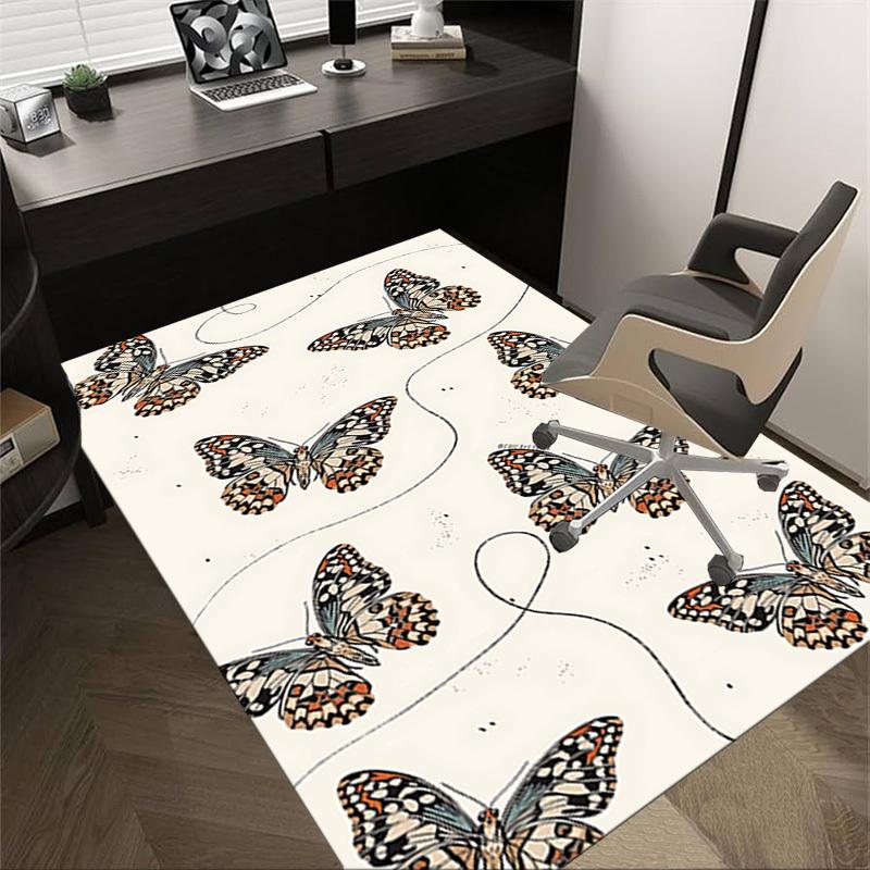 1PC Butterfly Print Extra Large Non Slip Floor carpet, Office, family, bedroom, Studio   Large Area Rug Indoor Rugs, , Vibrant Colors