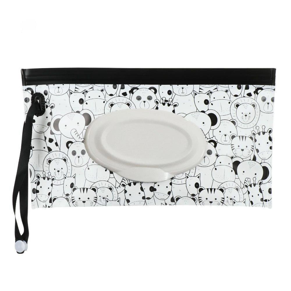 Zubehör Nachfüllbare Klappdeckel Druckknopf-Riemen Feuchttuch-Beutel Feuchttuch-Tasche Taschentuchbox Feuchttuchhalter Etui