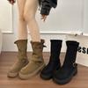 Martin Boots Women's Spring and Autumn Single Boots with Skirt British Style 2025 New Thick-soled Buckle Boots Stacking Locomotive Short Boots