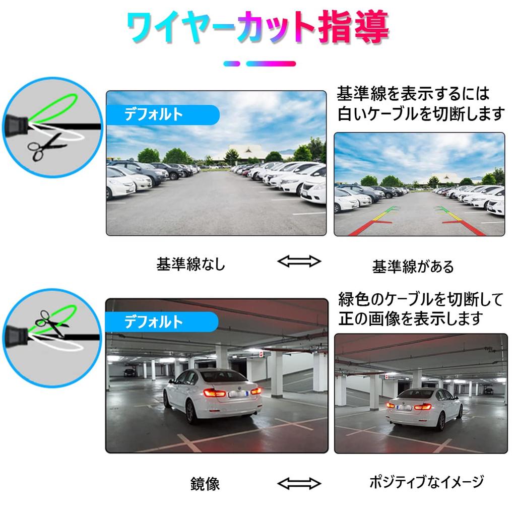 Tigwiss Backup Camera Monitor LCD Rear 12 LED Guide Switchable between Normal and Mirrored IP68 Dustproof and 12V Cigarette Lighter Easy 10m Extension