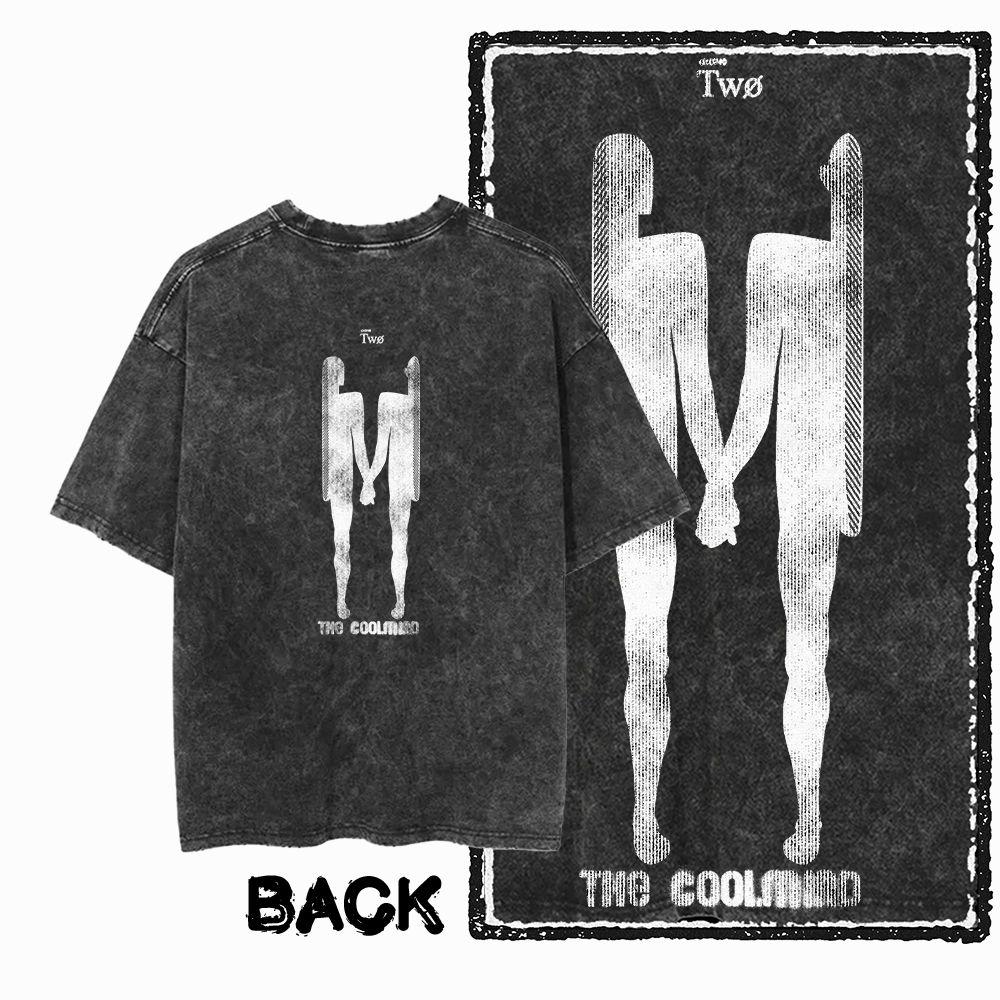 G Back Print Cool Cotton COOL Printed Mens Tshirt Acid Washed Streetwear Big Size Vintage Oneck Mens Tee Tshirt