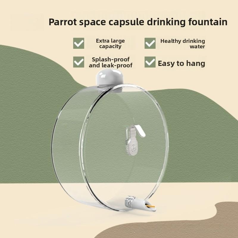 New 350ml Birds Water Feeder Hangable Large Capacity Parrot Waterer Transparent Leak-proof Small Pet Water Bottle for Bird Cage