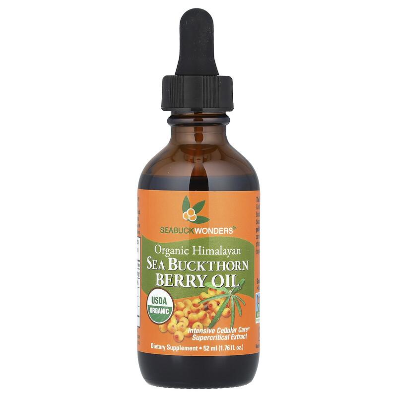 Organic Himalayan Sea Buckthorn Berry Oil, 1,000 mg, 1.76 fl oz (52 ml)
